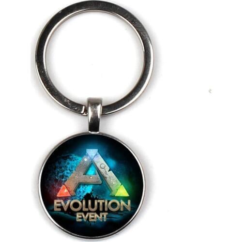 Ark Survival Evolved Keychain Glass Time Gem Keychain Key Jewelry DIY Custom Photo Personality Gift , Keychains