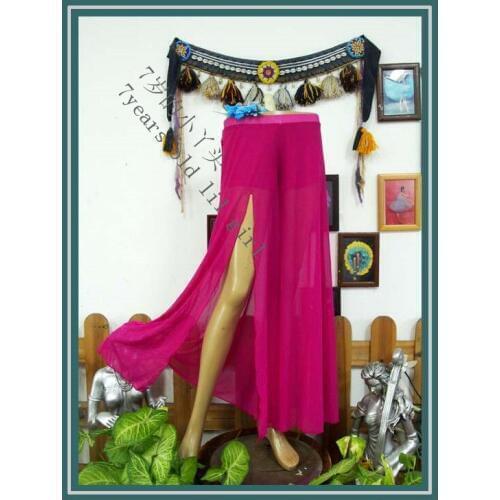 Belly Dance Pants Transparent Thin Skirt CM31 With Front Slit
