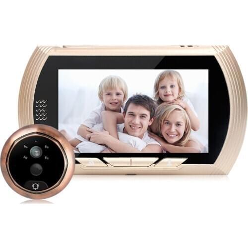 Danmini HD color screen smart doorbell viewer 4.3inch digital door peephole viewer camera door eye infrared night vision