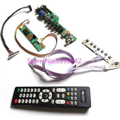 For B154EW04 V.0/V.1/V.2/V.3/V.4/V.5/V.6/V.7/V.8/V.9/V.B 1280*800 analog TV Remote 1CCFL LVDS 30-Pin USB+ control board kit