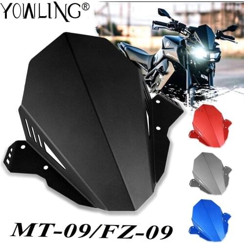 For YAMAHA MT-09 MT 09 MT09 FZ09 FZ-09 FZ 09 2017 2018 2019 2020 2021 Motorcycle Aluminum Deflector Windshield Windscreen Kit