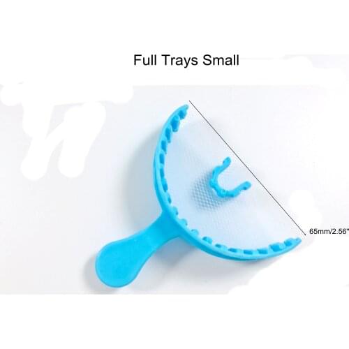 Dental Blue Disposable Impression Kit Mouth Trays With Net Bite Tray Anterior