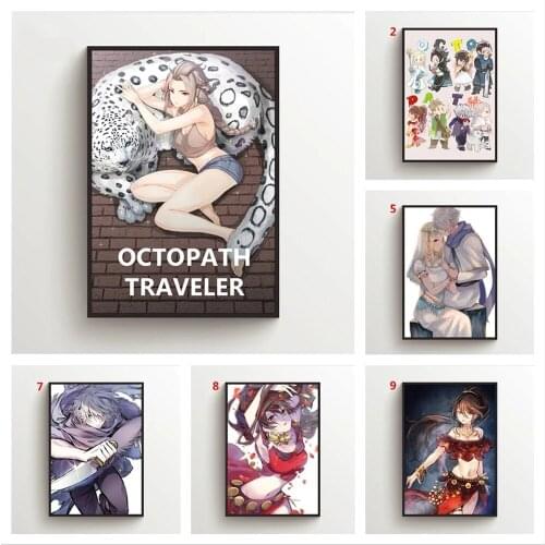 Hd Prints Home Decor Japan Octopath Traveler Anime Pictures Wall Artwork Modular Poster Painting Canvas Living Room No Framed