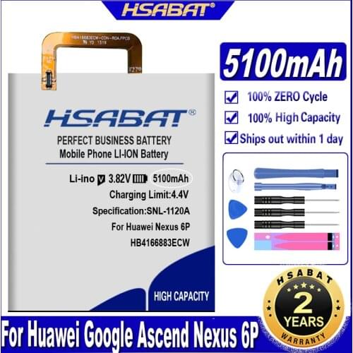 HSABAT HB416683ECW 4850mAh Battery for Huawei Google Ascend Nexus 6P H1511 H1512 free shipping