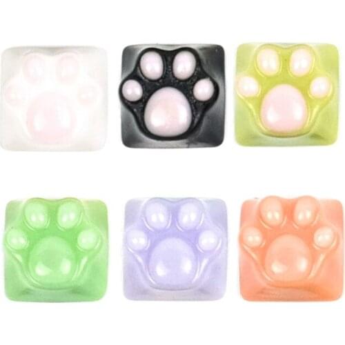 Soft Plastic Simulation Cat Scratching Keycaps Resin Personality Mechanical Keyboard Key-Cap Aluminum Alloy 77UB