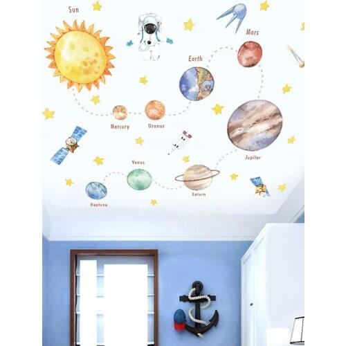 Creative Planet Wall Stickers For Kids Room Graffiti Door Stickers Living Room Bedroom Wall Decor Art Wall stickers Mural TW008