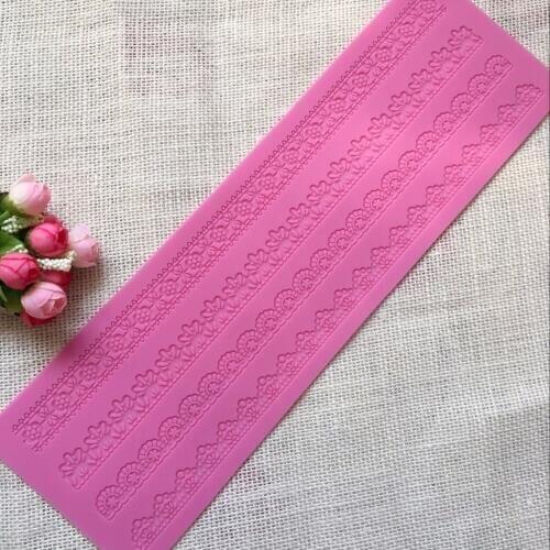 Lace mold Fondant cake lace silicone mold Mousse border decoration Fondant pressure lace pad