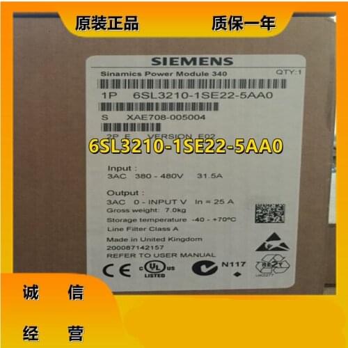 6SL3210-1SE22-5AA0 Siemens S120 converter power module 6SL32101SE225AA0