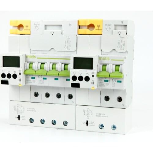 MT61GR 3 Phase 63A remote control wifi smart Din rail energy meter kwh with over under voltage current protection RS485