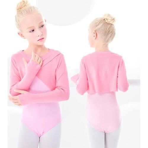 Soft Ballet Coat Girls Knitted Dance Leotards Sweater Warm Winter Ballet Crossover For Children