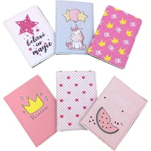 New Travel Accessories Passport Holder PU Leather Simple Fresh Crown Travel Passport Cover Case High Quality Card ID Holders