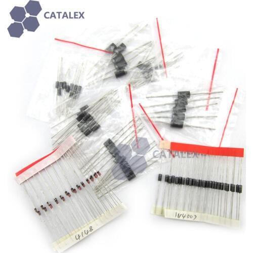 Common Use Axial Schottky / Fast Recovery / Fast Switching / Rectifier Diodes (100-piece Pack) for DIY