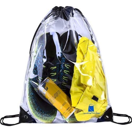 Transparent Drawstring Bag Fashion Waterproof Women Men Backpack Summer Beach Clear