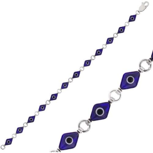 Silver Evil Eye Women Bracelet