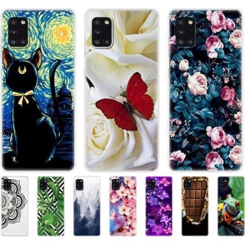 Silicon Case For Samsung Galaxy A31 Soft TPU Back Phone Cover For Samsung A31 A 31 SM-A315F Capa 6.4" Protective Coque Bumper
