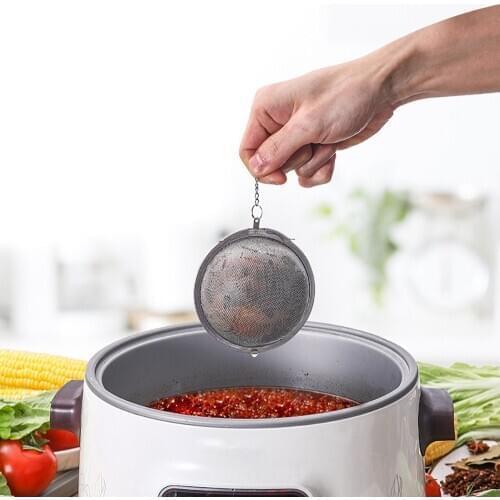 Gadgets Sphere Locking Spice Tea Ball Strainer Mesh Infuser Reusable Tea Spice Strainer Stainless Steel Seasoning Ball