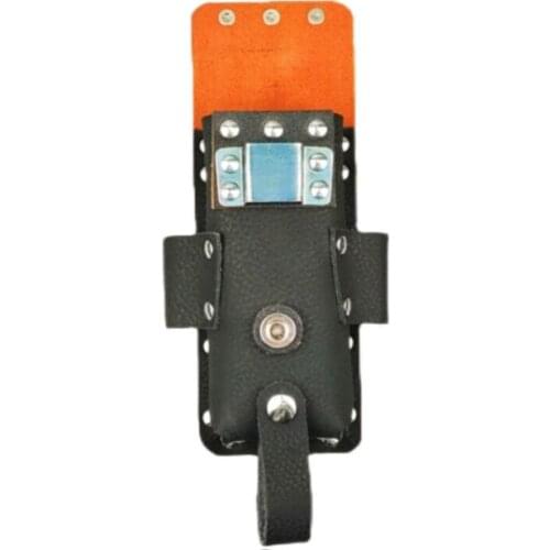 Electric Drill Storage Bag Handmade Pure Cowhide Cordless Screwdriver Storage Tool Bag for Electric Woodworking Drill with Belt