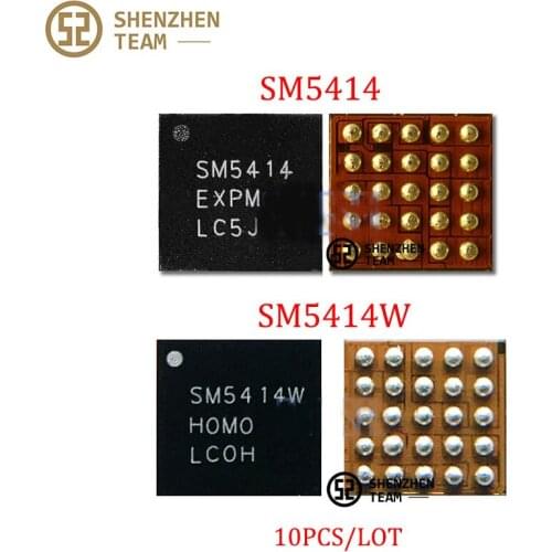 SZteam 10Pcs/Lot SM5414 SM5414W For Charging IC Charger Vivo Note3 Note6 A5 Honor V9 INFINIX X556 IC de Carga Original New 100