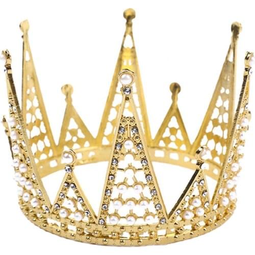 Cake Ornaments Rhinestones Crown Exquisite Craftsmanship Alloy Decorating Cupcakes Topper Party Supplies Wedding Cake Ornaments