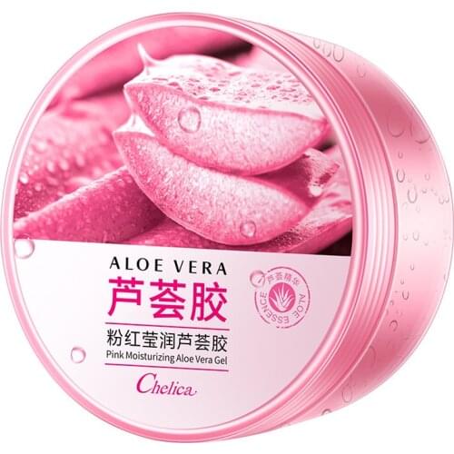 300g Face Cream Aloe Soothing Gel Pink Aloe Vera Gel Skin Care Remove Acne Moisturizing Day Cream After Sun Lotions Aloe Gel