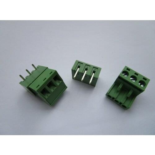 Close Angle 3 pin/way Pitch 5.08mm Screw Terminal Block Connector Green Color Pluggable Type With Angle pin 150 Pcs Per Lot