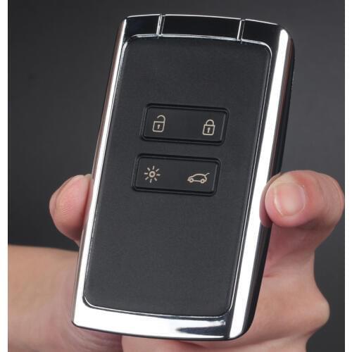Four Button Key Shell For Renault Automotive Professional Spare Parts Refitting Black Plastic+Metal Key Shell For Renault