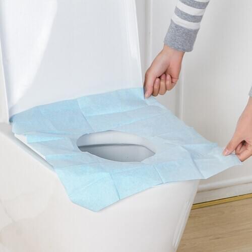 1Pcs Universal Toilet Disposable Sticker Toilet Seat Cover Business Travel Stool Disposable Sticker Toilet Seat Cover