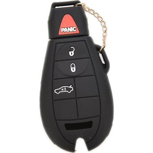 1x Silicone Auto Car Remote Key Case Fob Shell Bag Holder Covers For Dodge Ram JCUV Ddart Jeep Grand Cherokee Compass Patriot