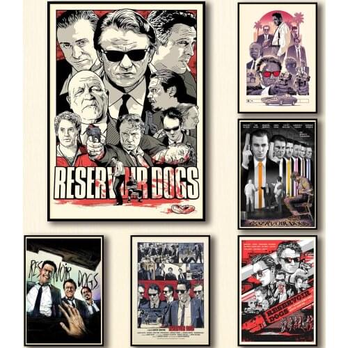 22 Designs Quentin Movie Reservoir Dogs Whitepaper Poster HomeDecal Painting Wall Sticker for Coffee House Bar