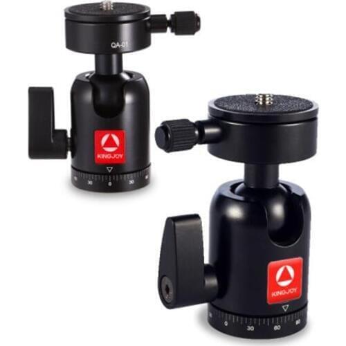 6pcs Kingjoy QA-01 360-degree Rotating Heavy Duty Aluminum Camera Tripod Ball Head Ballhead with 1/4" Round Quick Release Plate