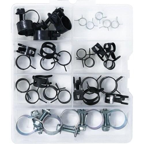 Assorted Corbin Clamps Fuel Injection Hose Clamps Assortment Kit,35 Pcs