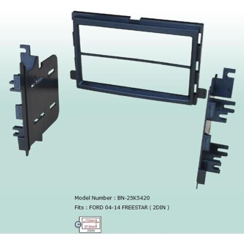 Car Fascias 2 Din Radio Audio Panel Frame Dash Kit For Ford Freestar 2004 2005 2006 2007 2008 2009 2010 2011 2012 2013 2014