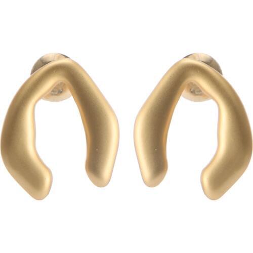 Badu Metal Earrings for Women English letter n Stud Earrings Simple Style Romantic Gift for Girls 2019 Fashion Jewelry Wholesale