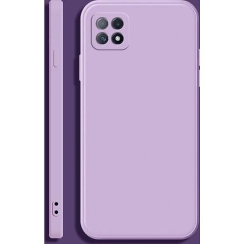 For OPPO A72 5G A73 5G Soft TPU Silicone Protective Square Phone Casing Simple Purea Colors Back Cover Fundas
