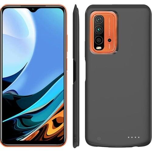 For Xiaomi Redmi 9T Battery Charger Cases Silm Silicone Shockproof Portable charger Power Bank External Battery Charging Cover