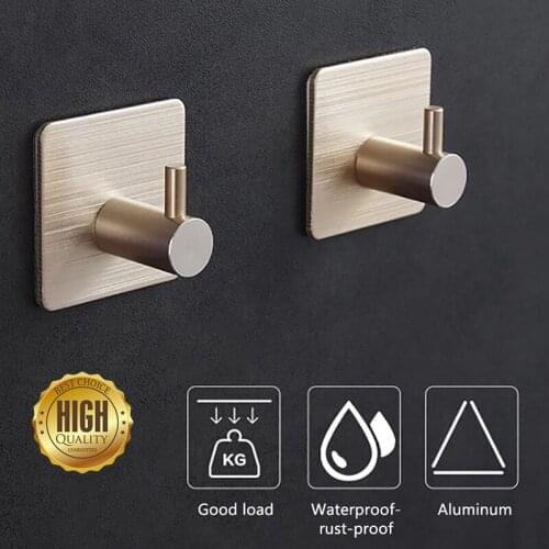 SUS304 Black Robe Hook Wall Hook Towel Hook for Bathroom Stainless Steel Coat Hook Rustproof Hook Hanger for Kitchen Hardware