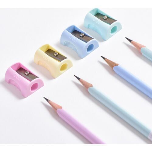 DELI Simple Fashion Pencil Sharpener Pupil Child Mechanical Pencil Sharpeners Student Stationery Pencil Knife Escolar Papelaria