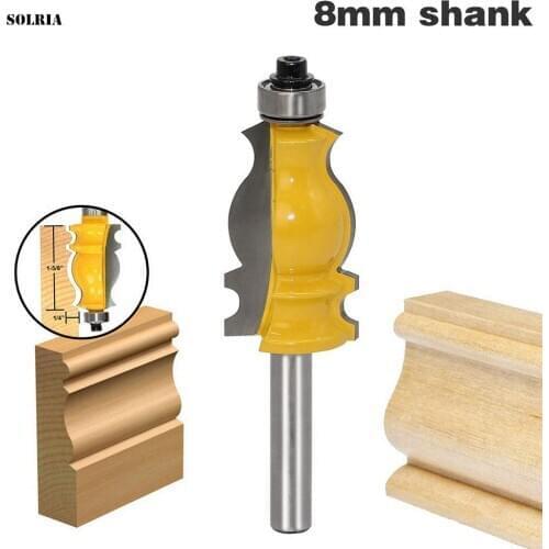 Woodworking Cutter 8 Handle Fishtail Armrest Knife Line Woodwork Tool 45# Steel Carbide Trimming Wood Milling Cutter Power Tools