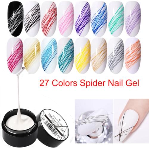 BORN PRETTY 5ml Nail Drawing Gel Polish varnish Painting Nail Art Line Thick Elastic Paint UV Gel Soak Off Spider Nail Gel