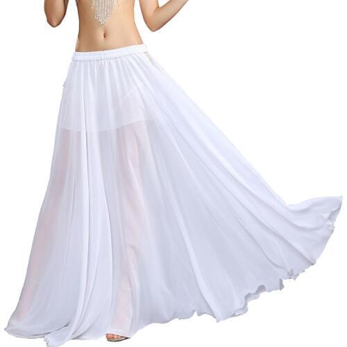 HOT SALE! Chiffon Belly Dance Costume Dancing Women Skirt Floor Length Maxi Full Circle Skirt Tribal Skirt