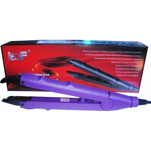 Control temperature purple color FLAT PLATE Fusion Hair Extension Keratin Bonding Tool Heat Iron 610