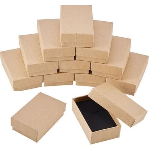 Best 24PCS Kraft Paper Gift Box Small Kraft Paper Jewelry Box Handmade Cardboard Packing Gift Box Wedding Decorations