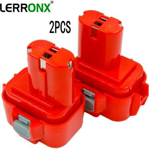 LERRONX 2PCS 9.6V 2.0Ah Ni-CD Rechargeable Battery Replacement for Makita Cordless Power Tools 9100 9100A 9101 9133 9134 PA09