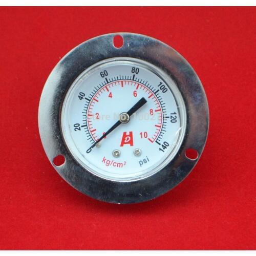 2" 50mm 140psi pressure gauge , manometer ,PT1/4" back thread,,10kg/cm2(140psi) with front flange