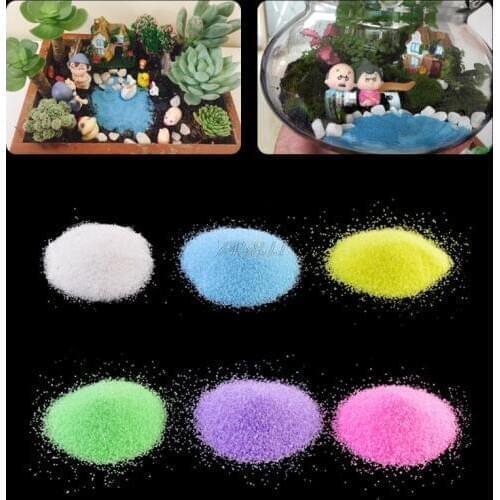 1 Bag Colorful Quartz Sand Miniature Tank Aquarium Bonsai Pot Fairy Garden Decor G06 Drop Ship Miniature Garden Supply
