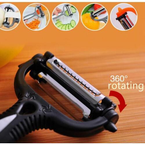 Multifunctional 360 Degree Rotary Kitchen Tool Vegetable Fruit Potato Carrot Peeler Grater Turnip Cutter Slicer Melon Gadget