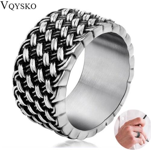 Retro Domineering Wedding Party Biker Jewelry Ring For Man Personality Mens Titanium Steel Tunk Ring Wholesale