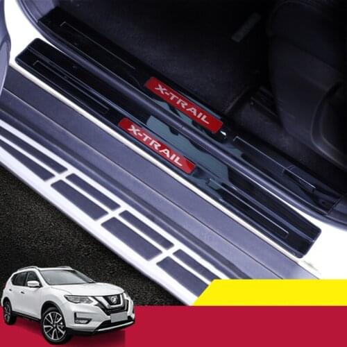 For Nissan X-trail X trail T32 2014-2019 car door sill strip part Threshold Scratchproof Guard pedal refires Interior decoration