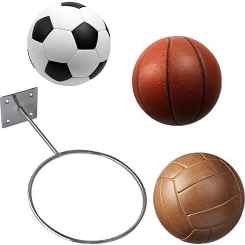 Wall Mount Ball Display Racks Stainless Steel Ball Holders for Basketball Soccer Football Volleyball Display Home Decor Racks