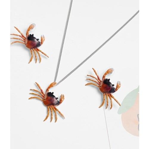 New Crab Earrings Insect Drop Earrings Foil Rhinestone Earrings Handmade Romantic Bridal Necklace Jewelry Unusual Earrings